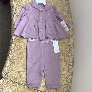 Ralph Lauren Infant Track Suit Lavender